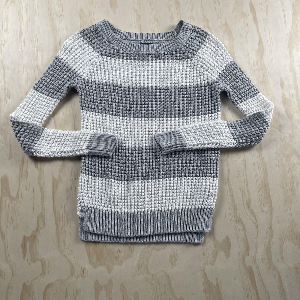 American Eagle Outfitters Jegging Sweater Womens XS Gray Striped Waffle Knit